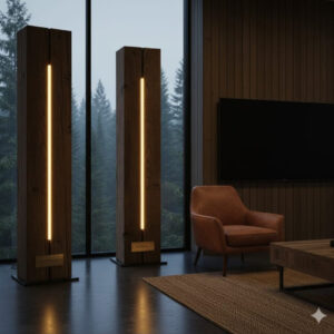 Vertical Solid Timber LED Light