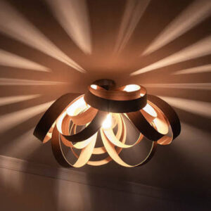 Sculptural Timber Ceiling Light