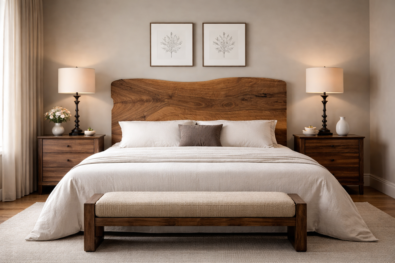 Sierra Live Edge Walnut Headboard