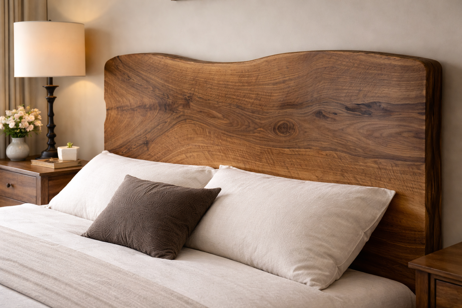 Sierra Live Edge Walnut Headboard - Image 3