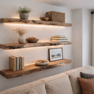 LumaEdge Live Edge Floating Shelves
