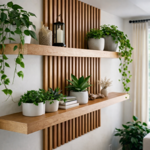 VerdeLine Slatted Wall Shelf