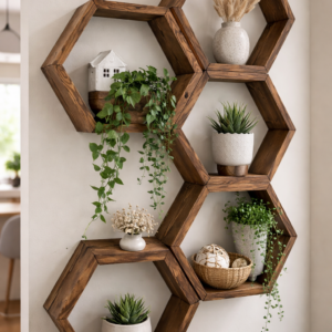 HiveNest Hex Wall Shelves