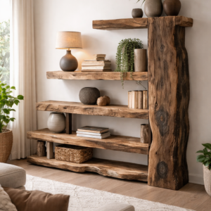 The Timberline Live-Edge Statement Shelf