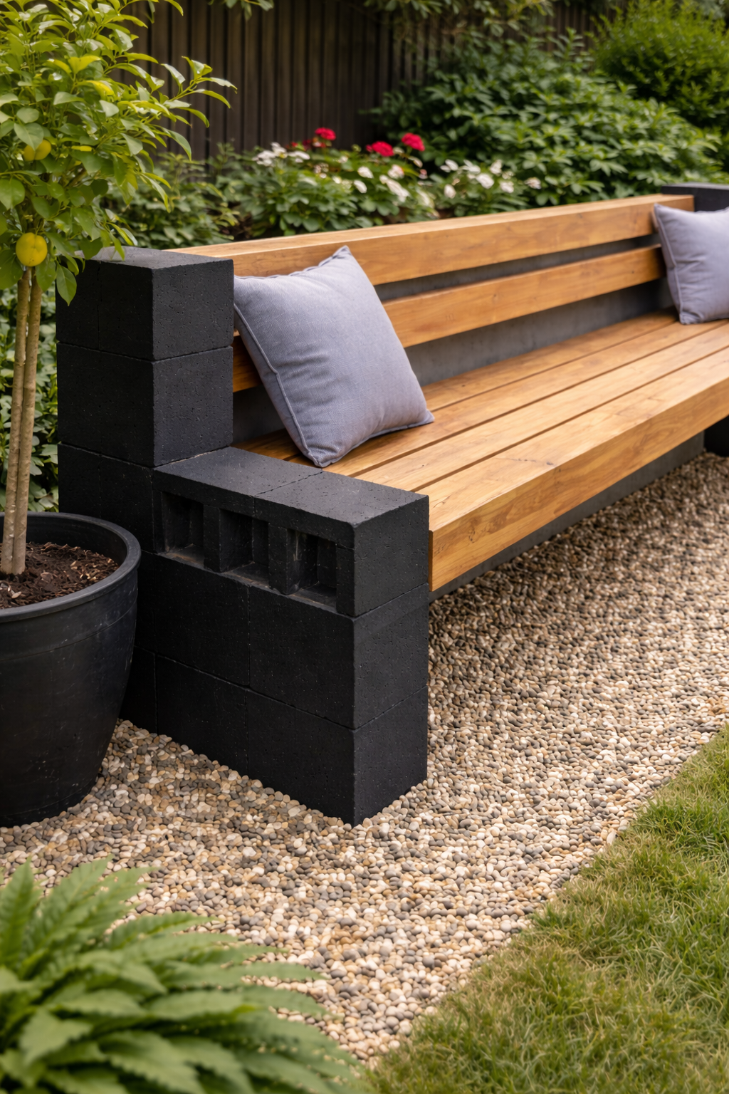 The Urban Timber Block Bench - Image 3