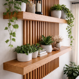 VerdeLine Slatted Wall Shelf