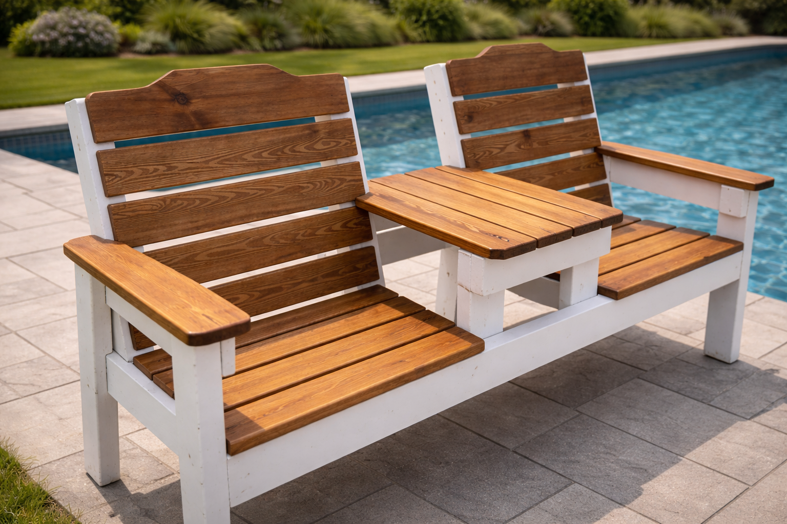 Laguna Duo Poolside Bench - Image 2